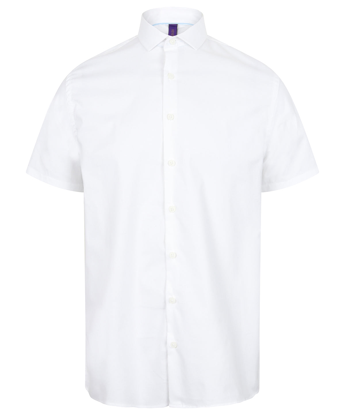 Personalised Shirts - Black Henbury Short sleeve stretch shirt
