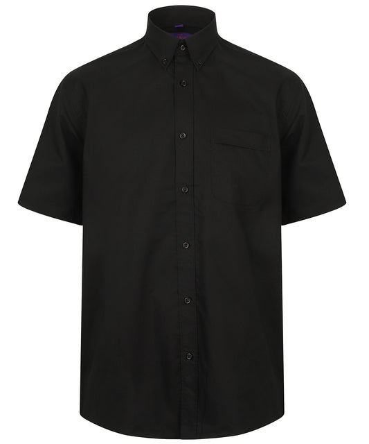 Personalised Shirts - Black Henbury Wicking antibacterial short sleeve shirt
