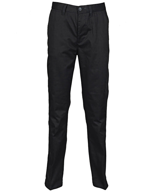 Personalised Trousers - Black Henbury 65/35 flat fronted chino trousers