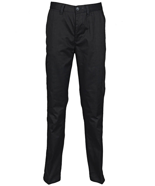 Personalised Trousers - Black Henbury Women's 65/35 flat fronted chino trousers