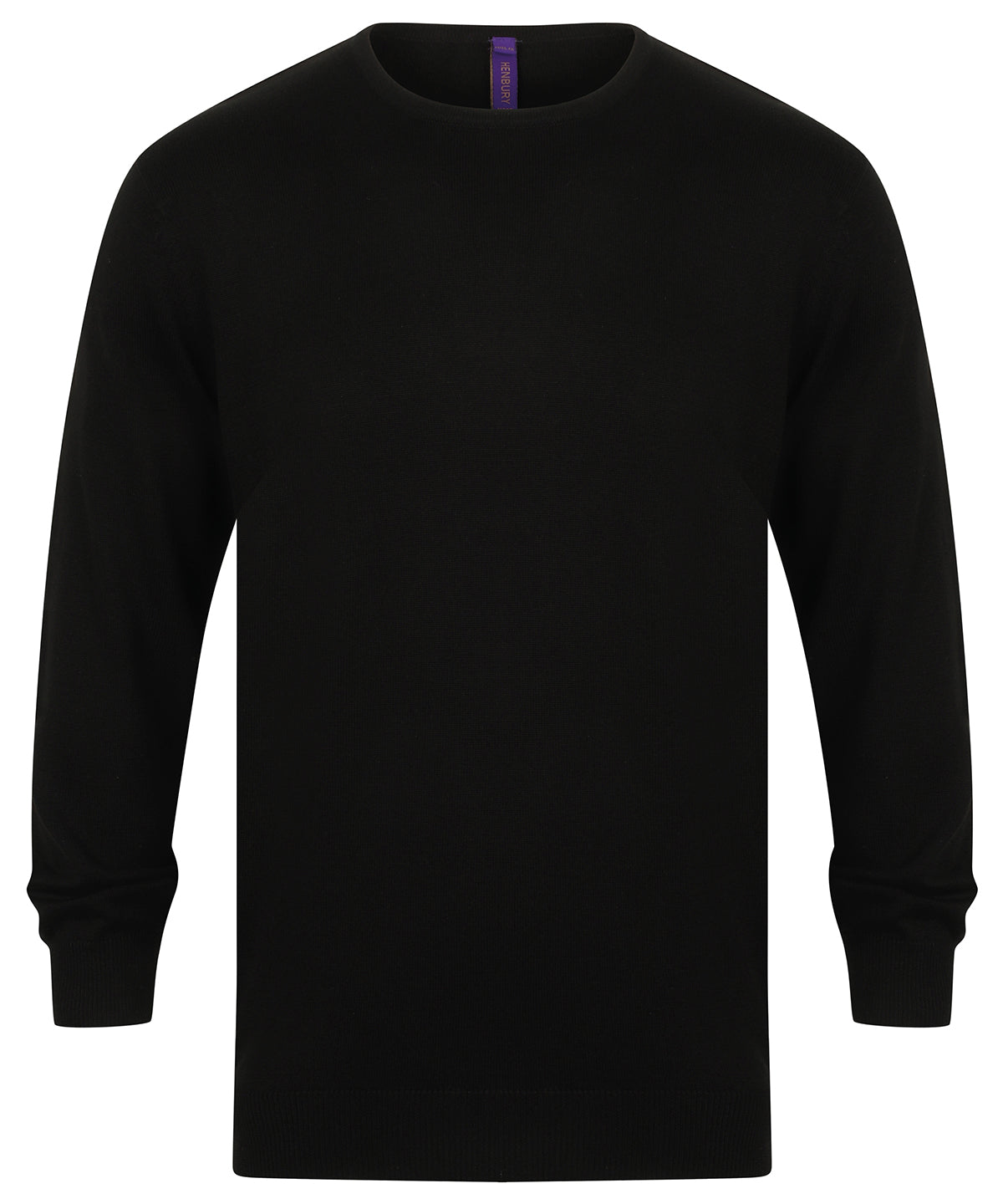 Personalised Knitted Jumpers - Black Henbury Crew neck jumper