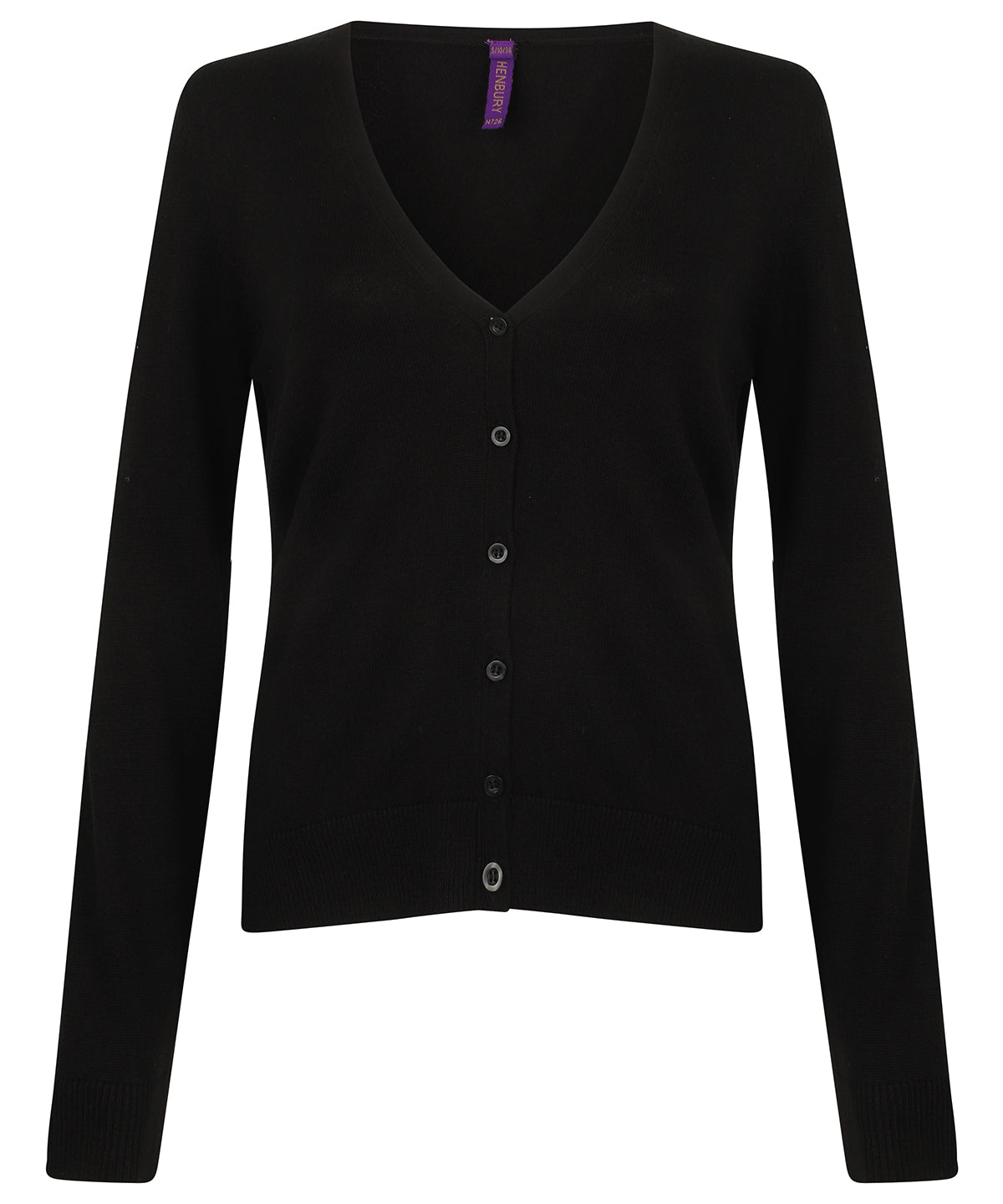 Personalised Cardigans - Black Henbury Women's v-neck cardigan
