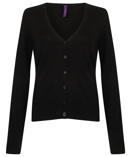 Personalised Cardigans - Black Henbury Women's v-neck cardigan