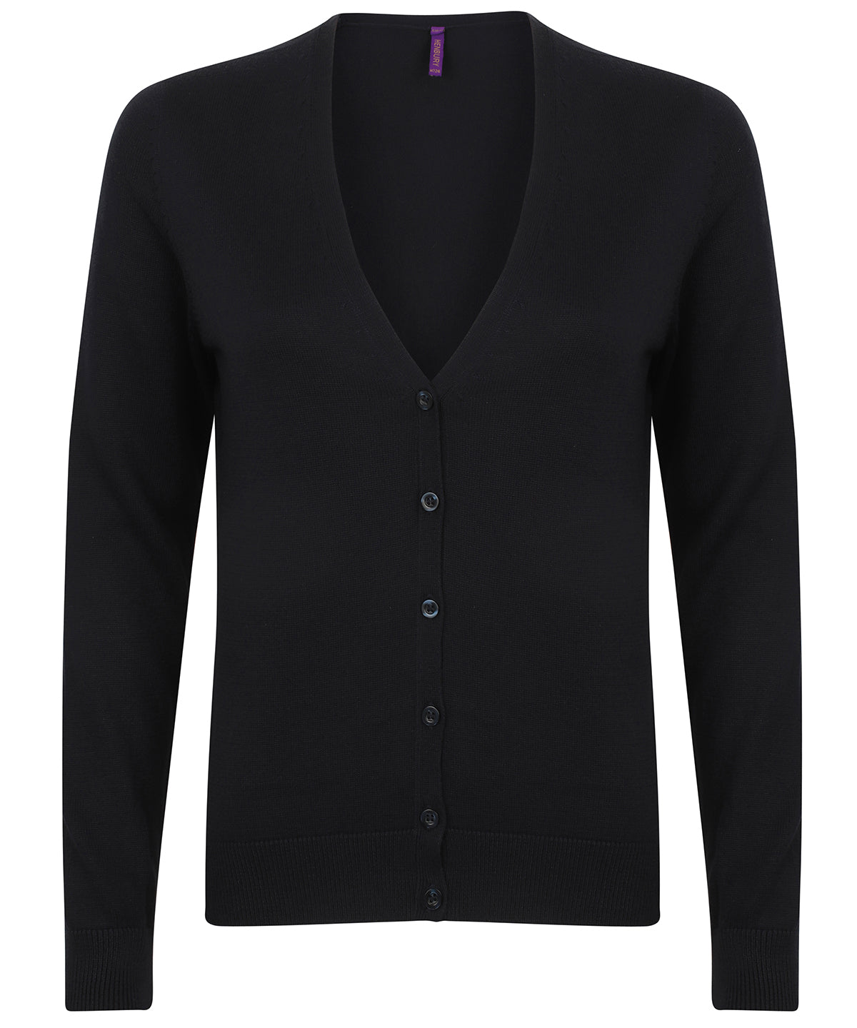Personalised Cardigans - Black Henbury Women's v-neck cardigan