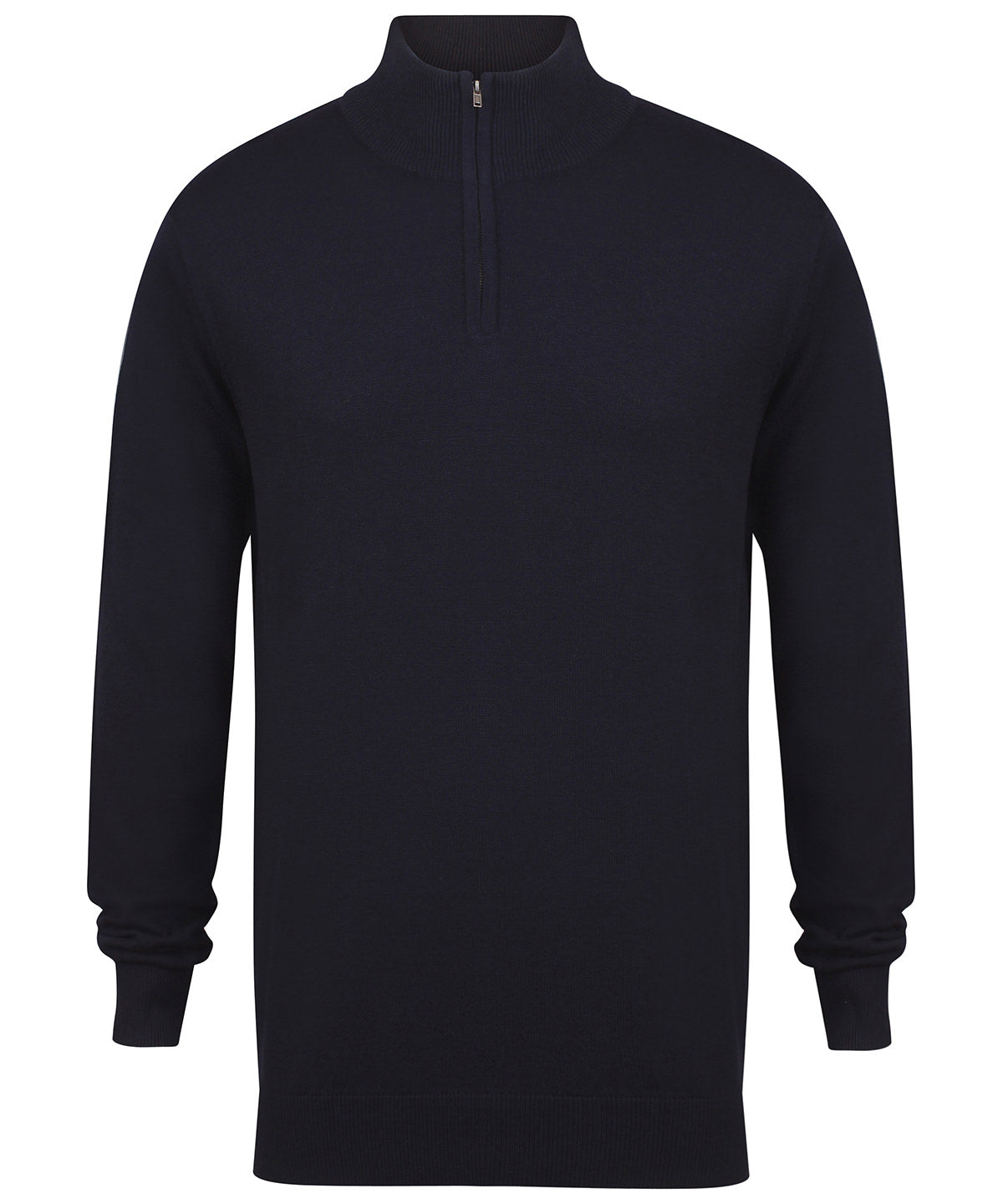Personalised Knitted Jumpers - Black Henbury ¼ zip jumper