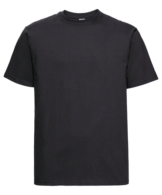 Personalised T-Shirts - Black Russell Europe Classic heavyweight ringspun t-shirt