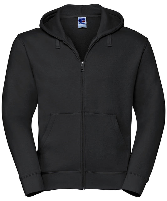 Personalised Hoodies - Black Russell Europe Authentic zipped hooded sweat