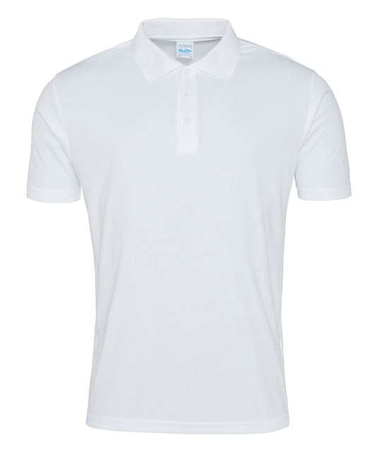 Personalised Polo Shirts - White AWDis Just Cool Cool smooth polo