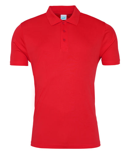 Personalised Polo Shirts - White AWDis Just Cool Cool smooth polo