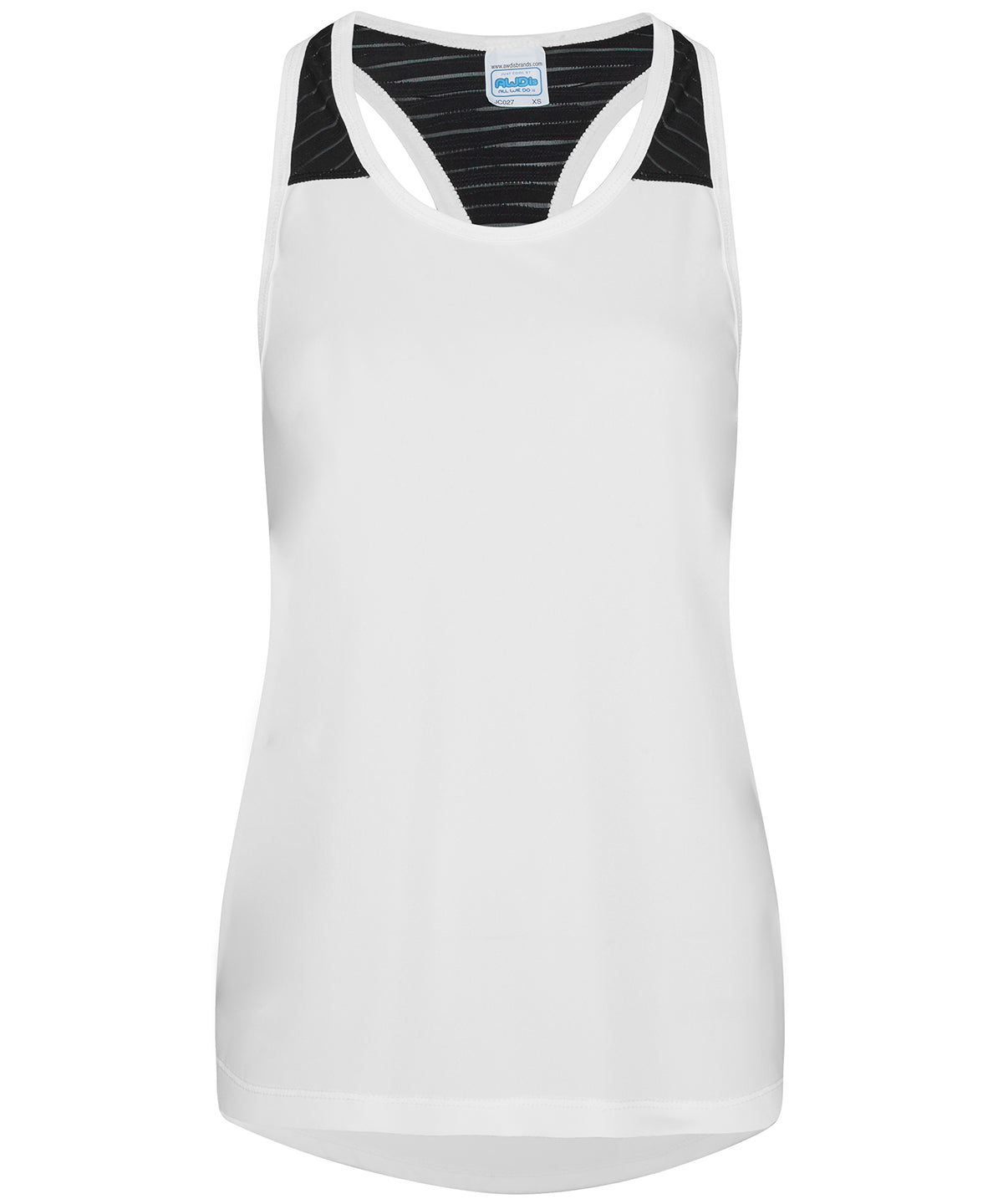 Personalised Vests - White AWDis Just Cool Women's cool smooth workout vest