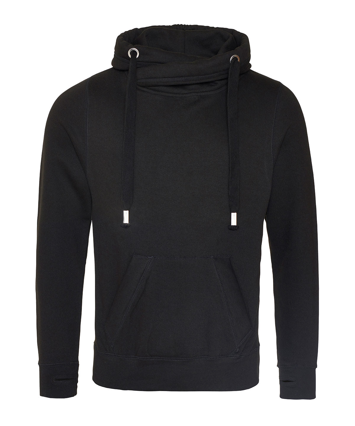 Personalised Hoodies - Black AWDis Just Hoods Cross neck hoodie