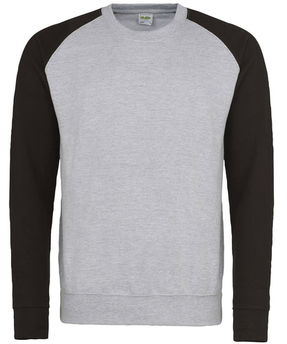 Personalised Sweatshirts - Navy AWDis Just Hoods Baseball sweatshirt