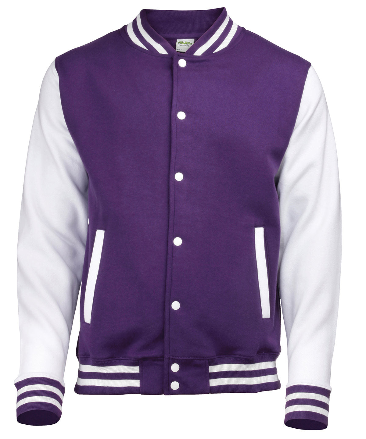Personalised Jackets - Heather Grey AWDis Just Hoods Varsity jacket