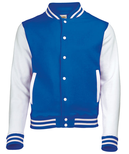 Personalised Jackets - Heather Grey AWDis Just Hoods Varsity jacket