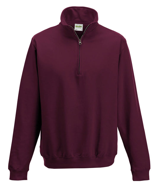 Personalised Sweatshirts - Burgundy AWDis Just Hoods Sophomore ¼ zip sweatshirt