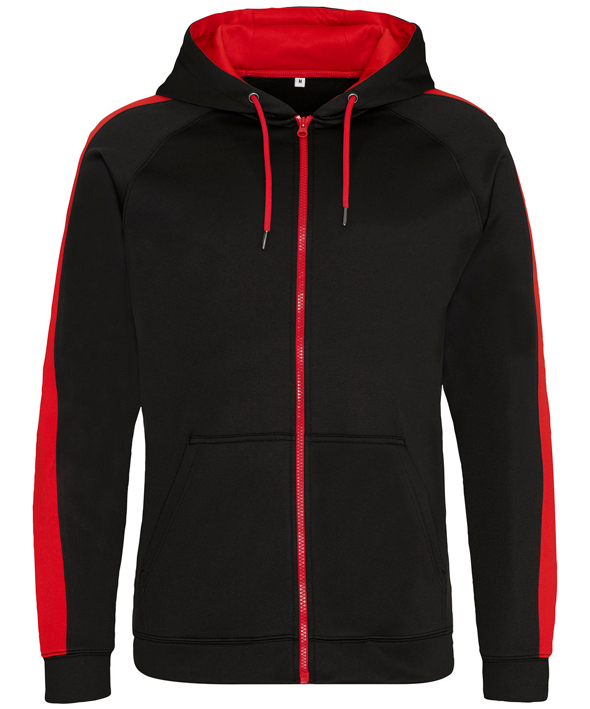 Personalised Hoodies - Mid Red AWDis Just Hoods Sports polyester zoodie