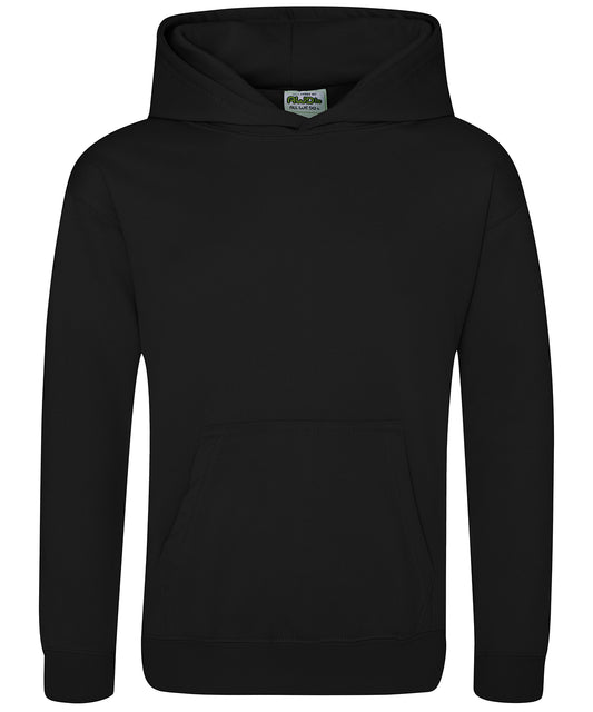 Personalised Hoodies - Black AWDis Just Hoods Kids sports polyester hoodie