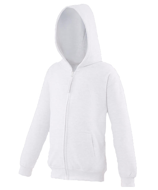 Personalised Hoodies - White AWDis Just Hoods Kids zoodie