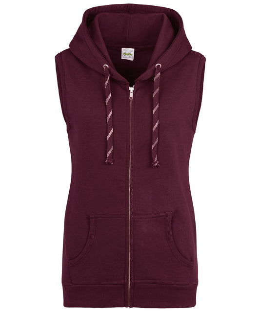 Personalised Hoodies - AWDis Just Hoods Women's sleeveless zoodie