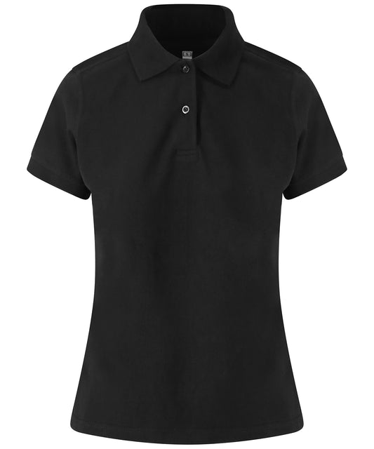 Personalised Polo Shirts - Black AWDis Just Polo's Women's stretch polo
