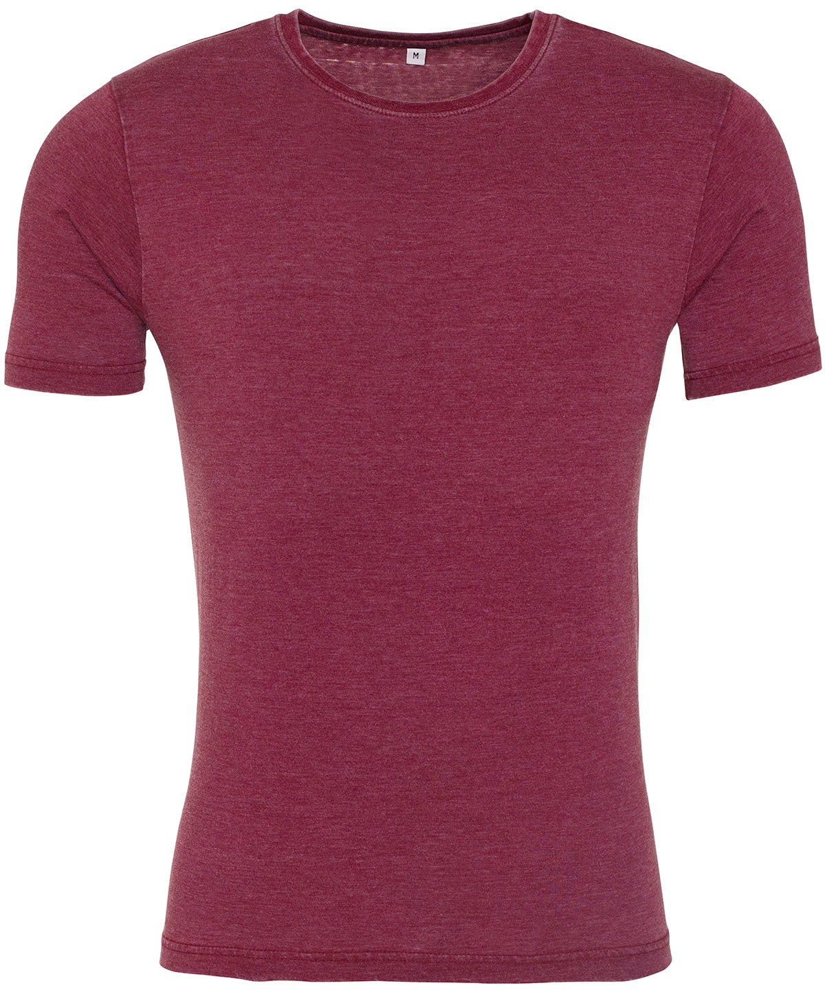 Personalised T-Shirts - Burgundy AWDis Just T's Washed T