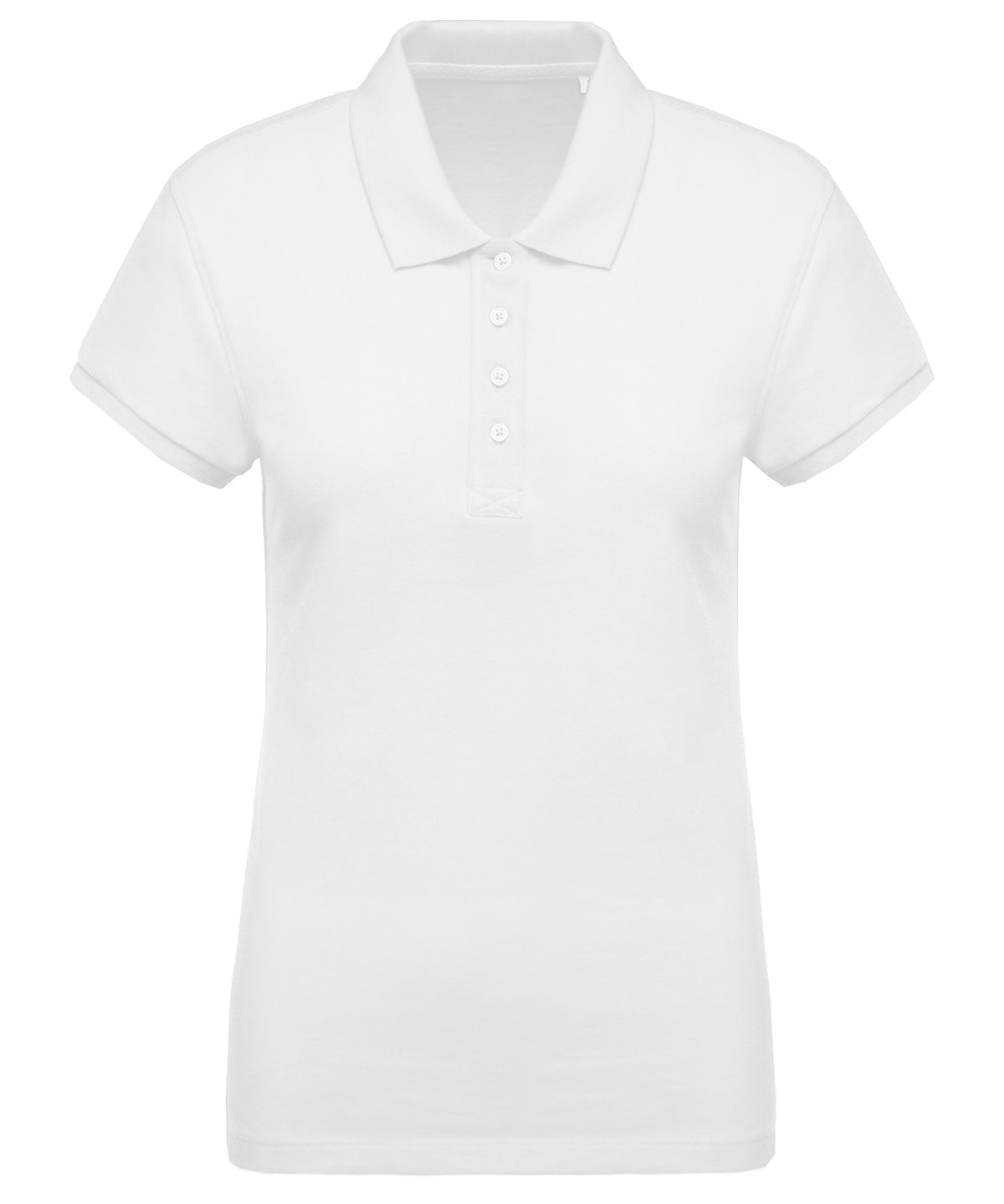 Personalised Polo Shirts - Off White Kariban Ladies’ organic piqué short-sleeved polo shirt