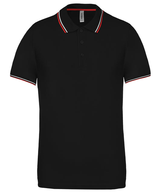 Personalised Polo Shirts - Black Kariban Short sleeve polo shirt