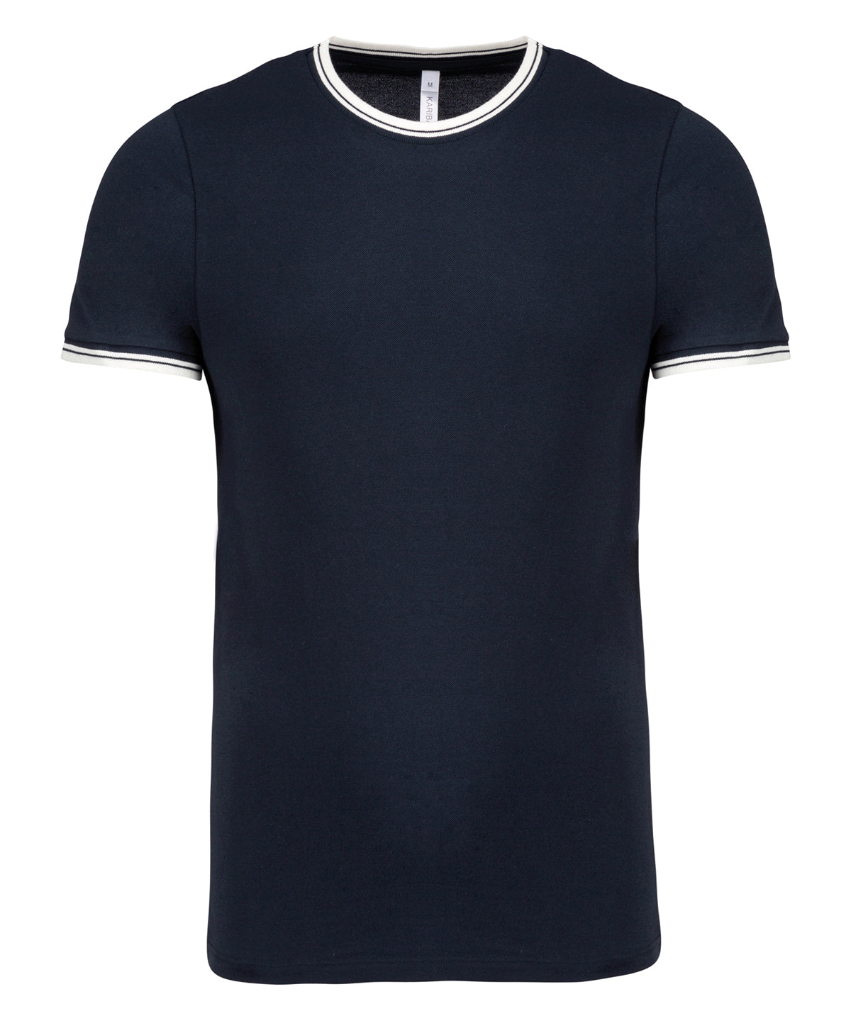 Personalised T-Shirts - Navy Kariban Men's piqué knit crew neck T-shirt