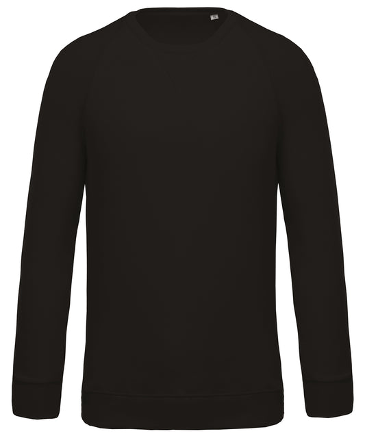 Personalised Sweatshirts - Black Kariban Men's organic cotton crew neck raglan sleeve sweatshirt