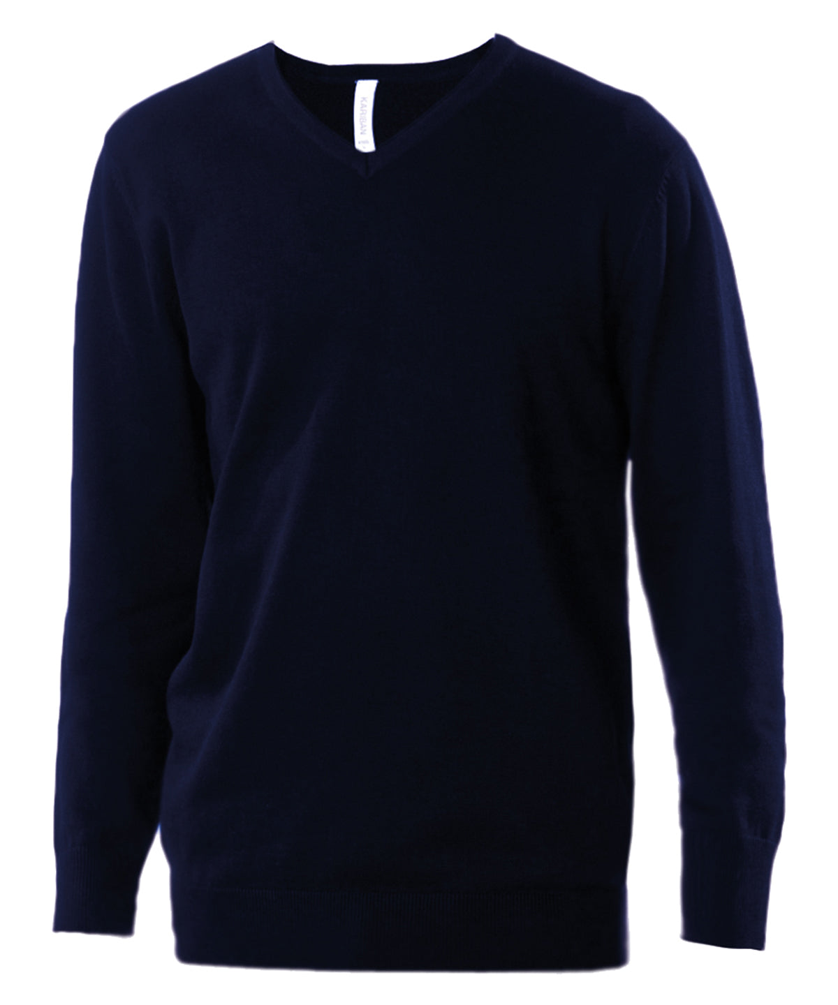 Personalised Knitted Jumpers - Black Kariban Men's V-neck jumper