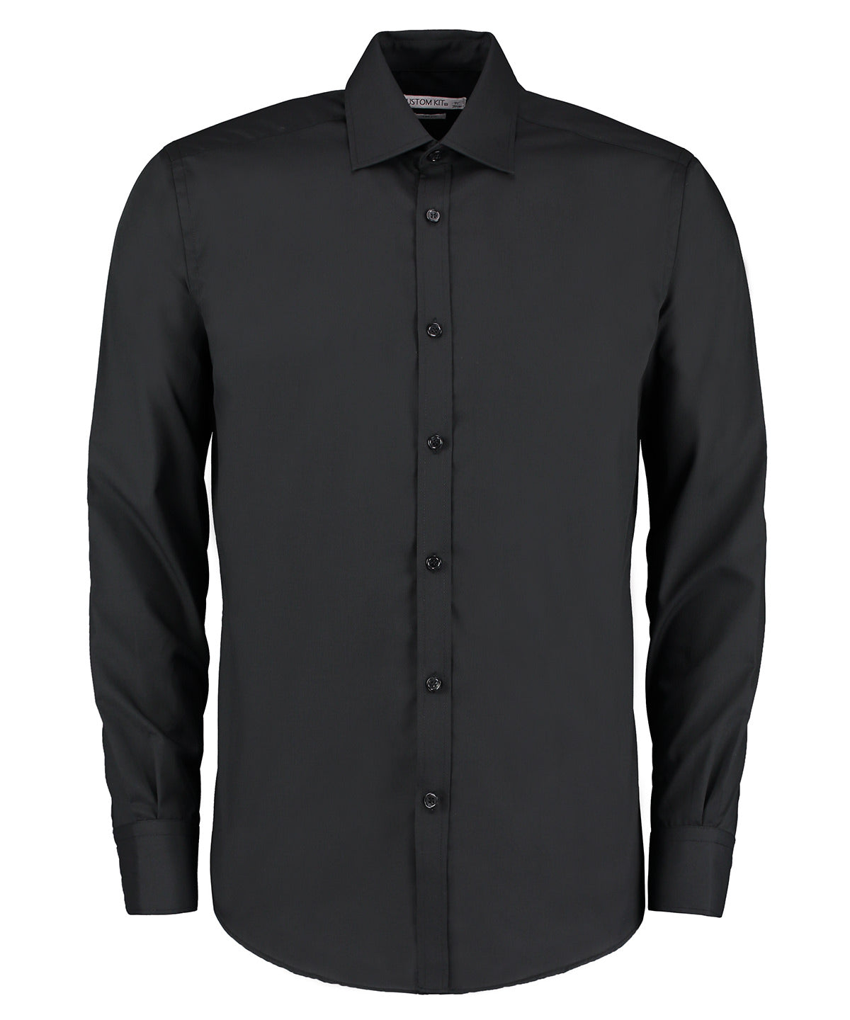 Personalised Shirts - Black Kustom Kit Business shirt long-sleeved (slim fit)