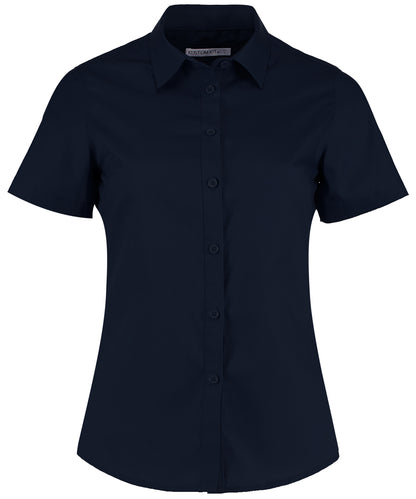 Personalised Shirts - Black Kustom Kit Women's poplin shirt short sleeve
