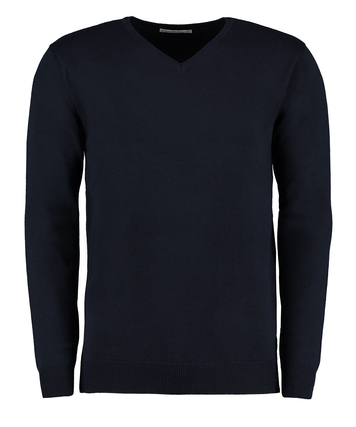 Personalised Knitted Jumpers - Black Kustom Kit Arundel v-neck sweater long sleeve (classic fit)