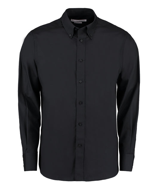 Personalised Shirts - Black Kustom Kit City business shirt long-sleeved (tailored fit)