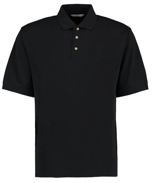 Personalised Polo Shirts - Black Kustom Kit Chunky® polo with Superwash® 60°C (classic fit)