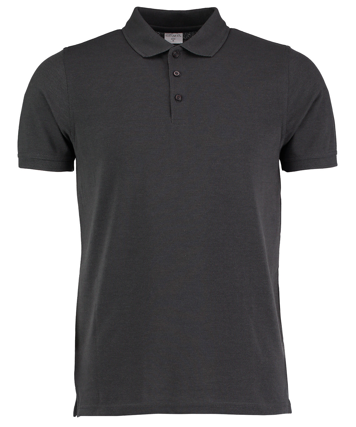 Personalised Polo Shirts - Black Kustom Kit Klassic heavyweight polo superwash® 60°C (slim fit)