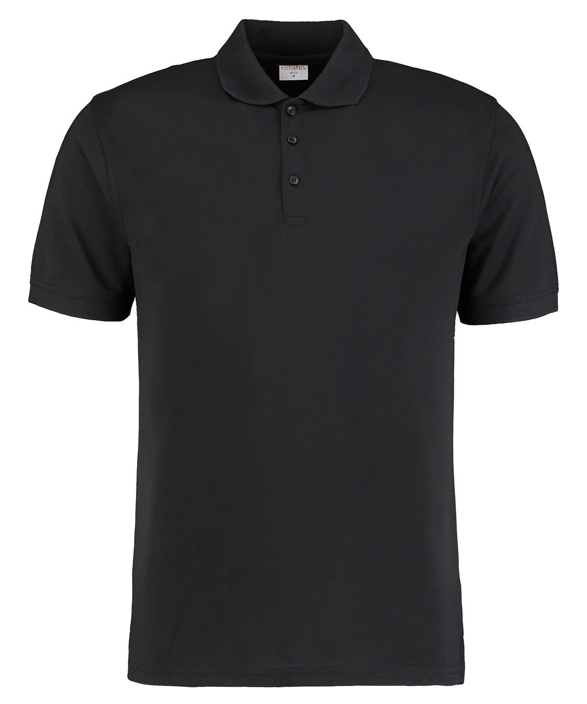 Personalised Polo Shirts - Black Kustom Kit Klassic polo short sleeved Superwash® 60ºC (slim fit)