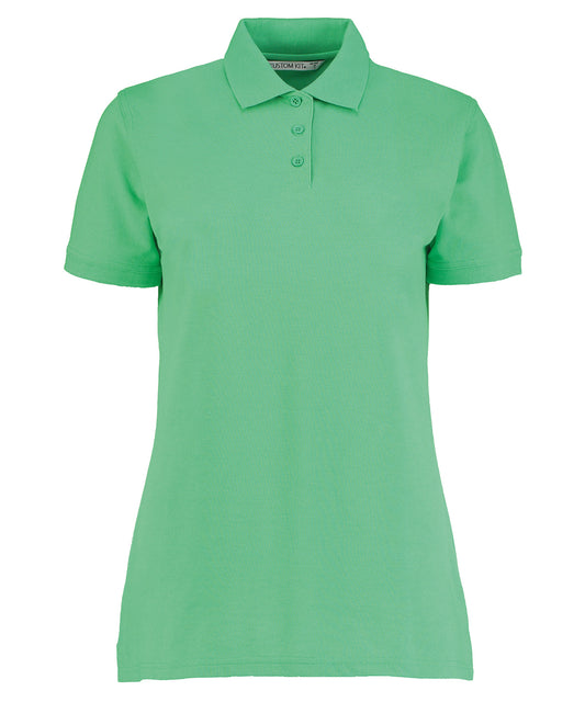 Personalised Polo Shirts - Mid Green Kustom Kit Klassic polo women's with Superwash® 60°C (classic fit)