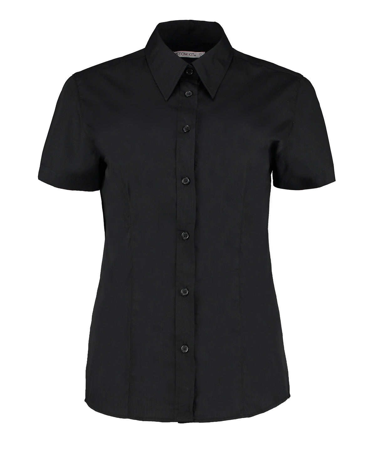 Personalised Blouses - Black Kustom Kit Women's workforce blouse short-sleeved (classic fit)