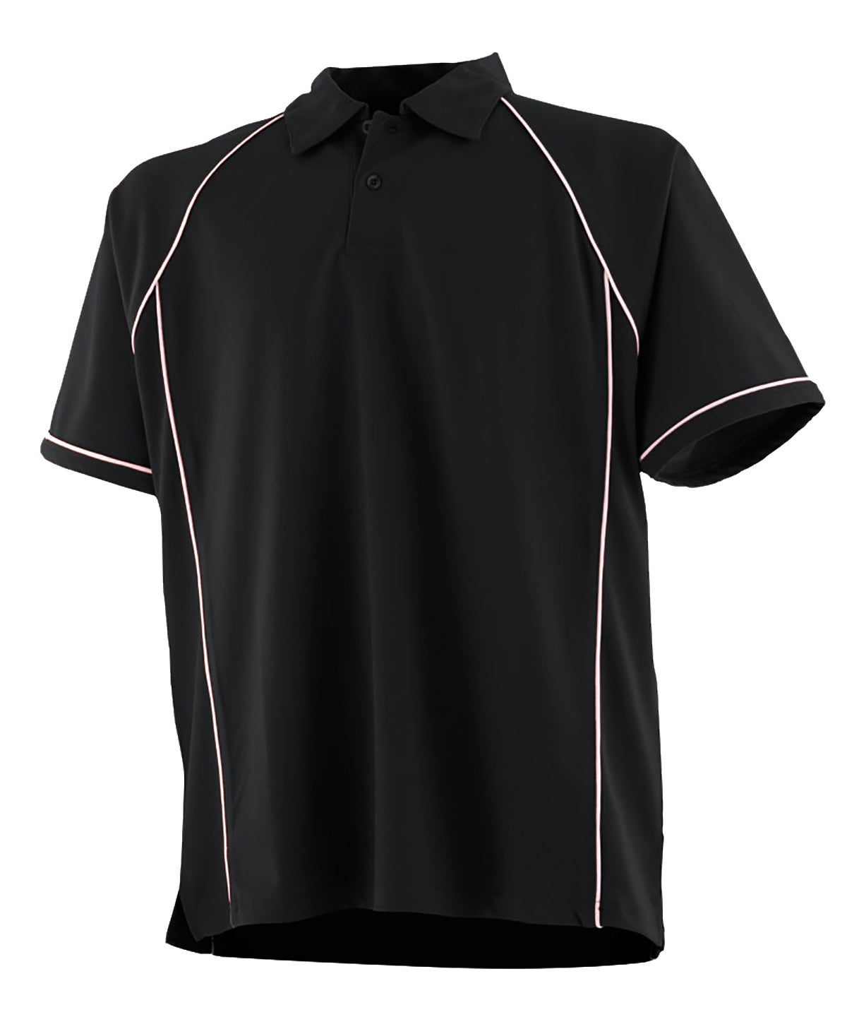 Personalised Polo Shirts - Black Finden & Hales Kids piped performance polo