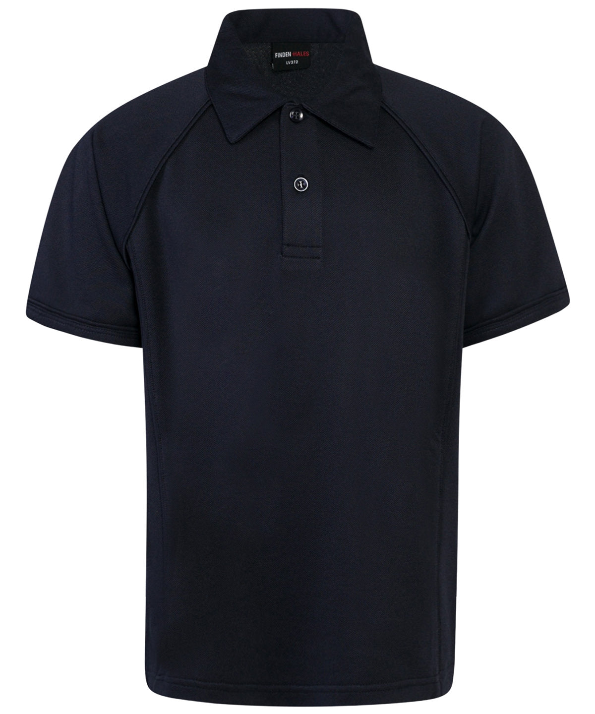 Personalised Polo Shirts - Black Finden & Hales Kids piped performance polo
