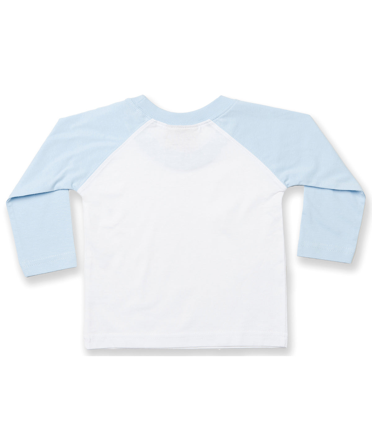 Personalised T-Shirts - White Larkwood Long sleeve baseball t-shirt