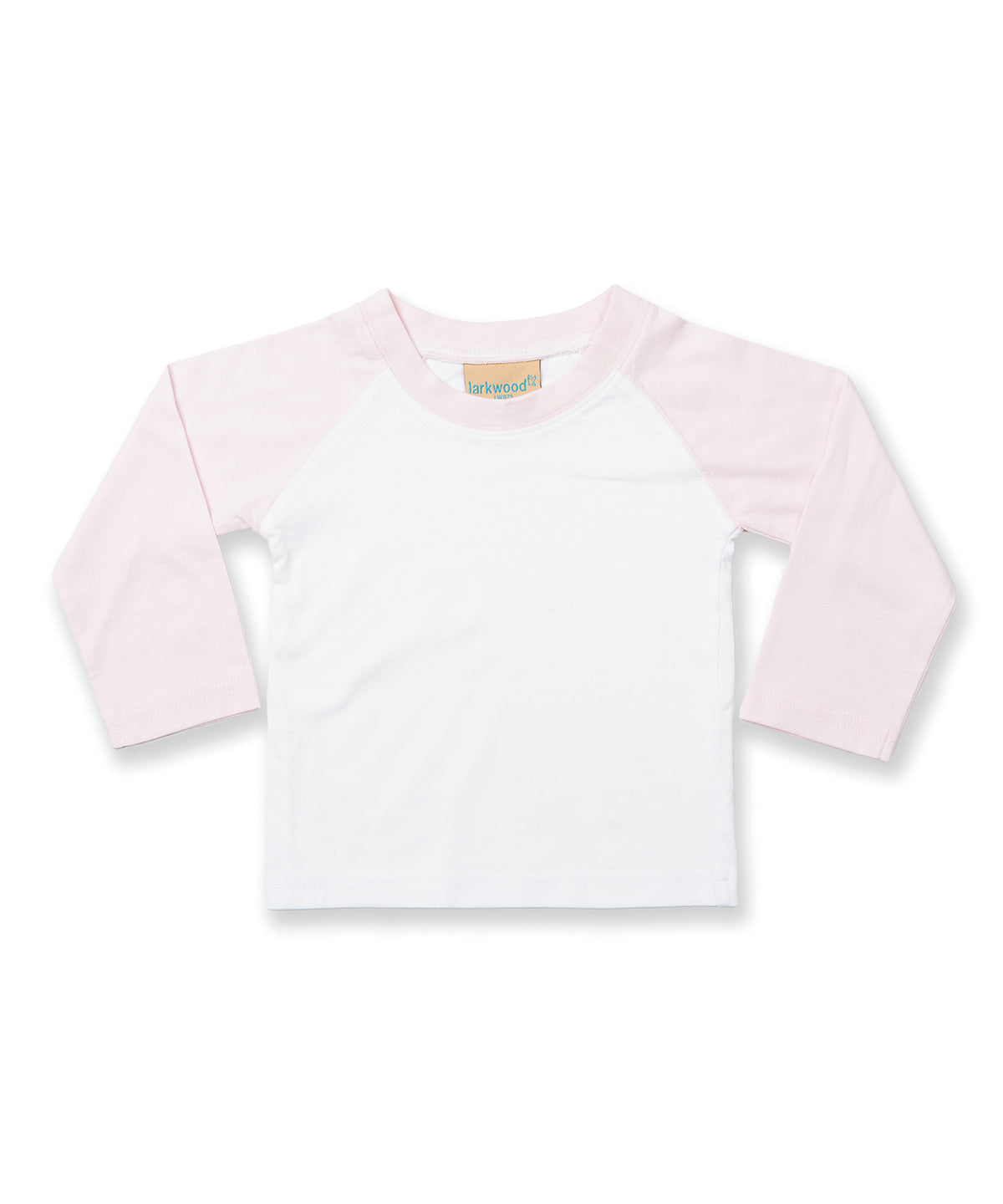 Personalised T-Shirts - White Larkwood Long sleeve baseball t-shirt