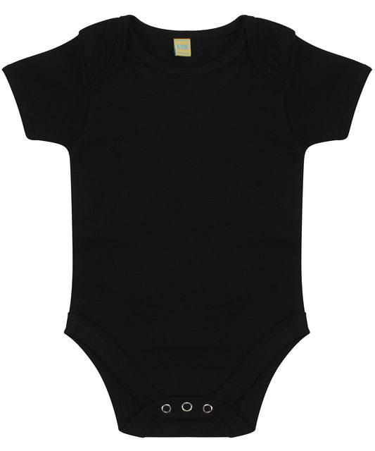 Personalised Bodysuits - Black Larkwood Short-sleeved bodysuit with envelope neck opening