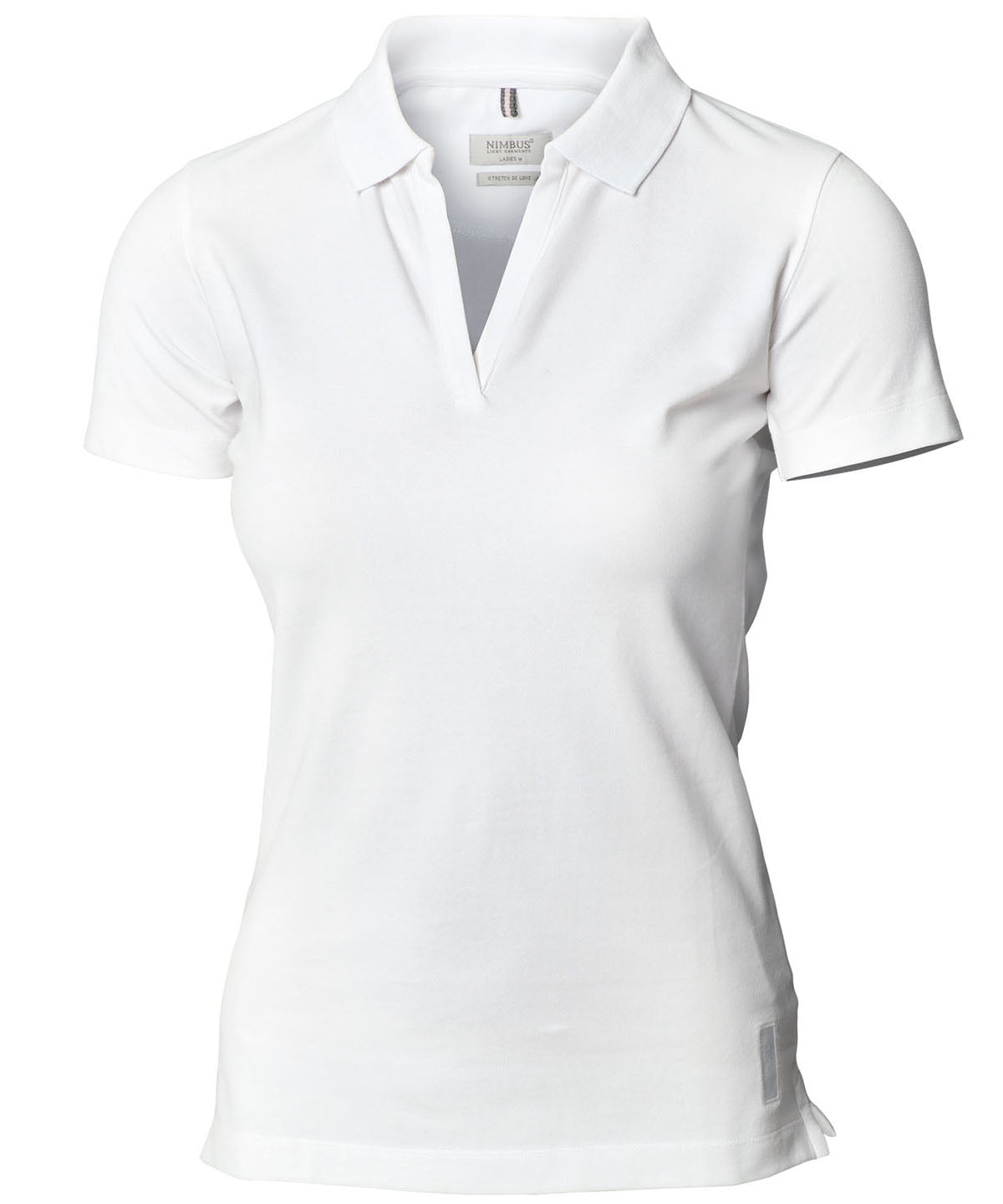 Personalised Polo Shirts - Dark Grey Nimbus Women’s Harvard v-neck – stretch deluxe polo