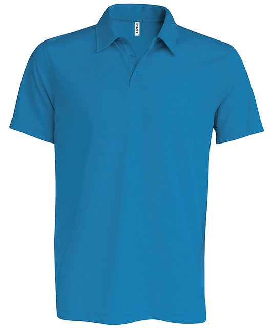 Personalised Polo Shirts - Turquoise Kariban Proact Men's short-sleeved polo shirt