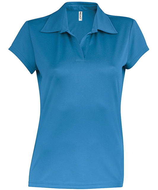 Personalised Polo Shirts - Turquoise Kariban Proact Ladies' short-sleeved polo shirt