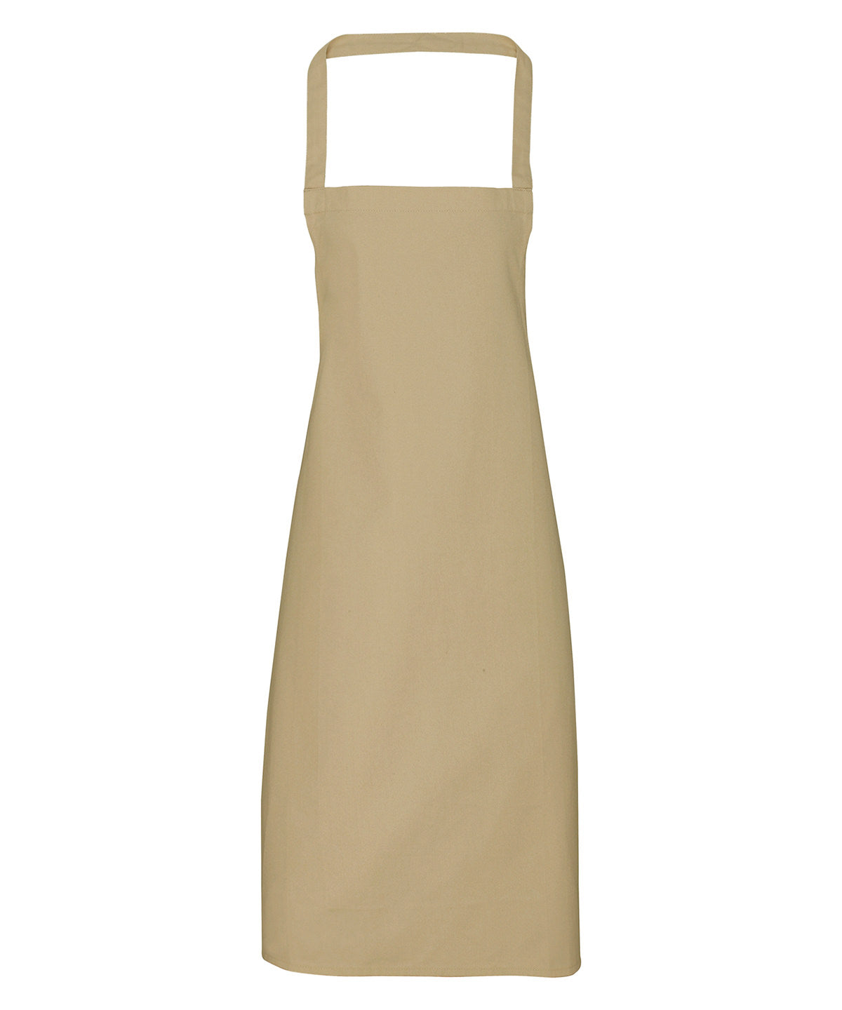 Personalised Aprons - Khaki Premier 100% Organic Cotton Bib Apron