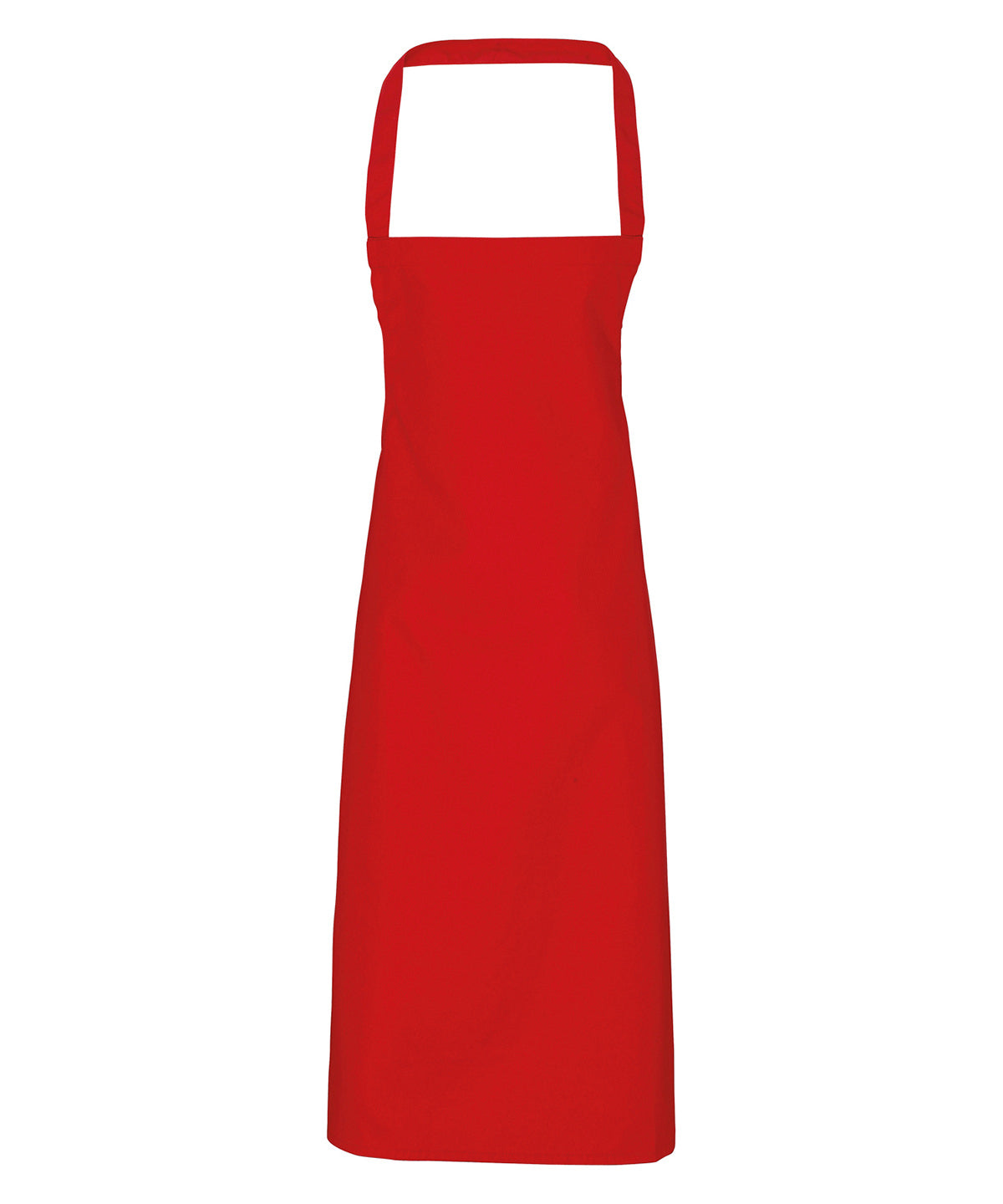 Personalised Aprons - Mid Red Premier 100% Organic Cotton Bib Apron