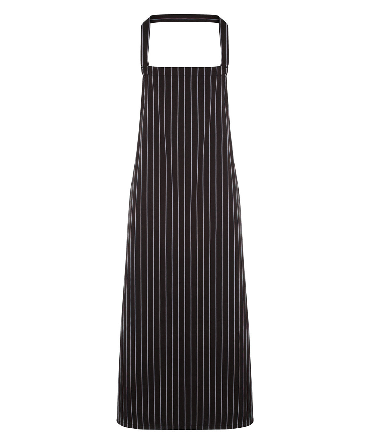 Personalised Aprons - Black Premier Striped bib apron